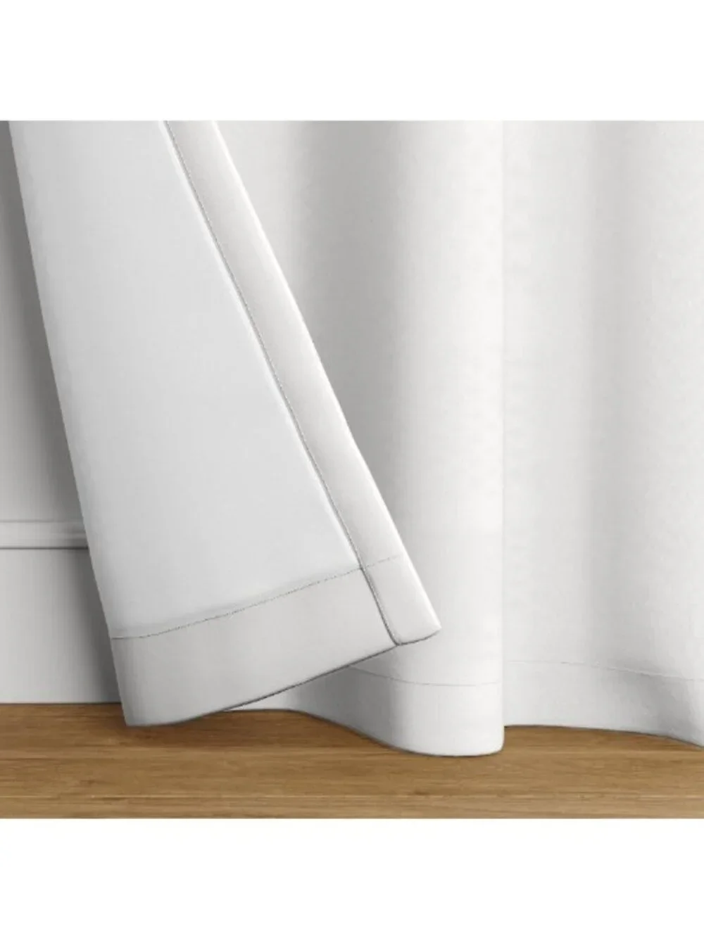 Room Essentials Room Darkening Single Heather White Curtain Panel 42